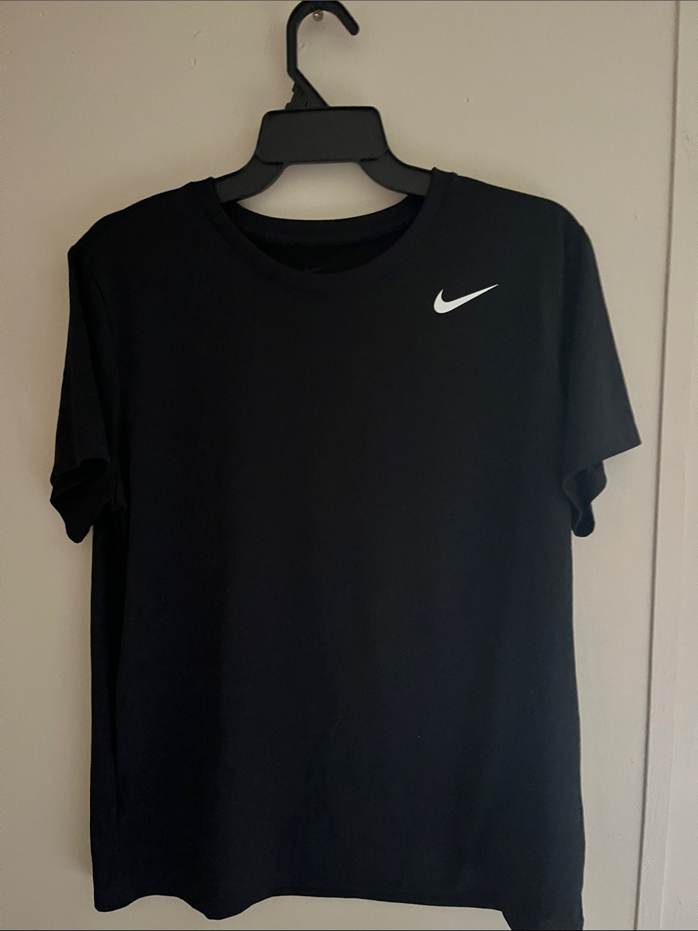 Nike Black Crew Neck Tee with White Swoosh